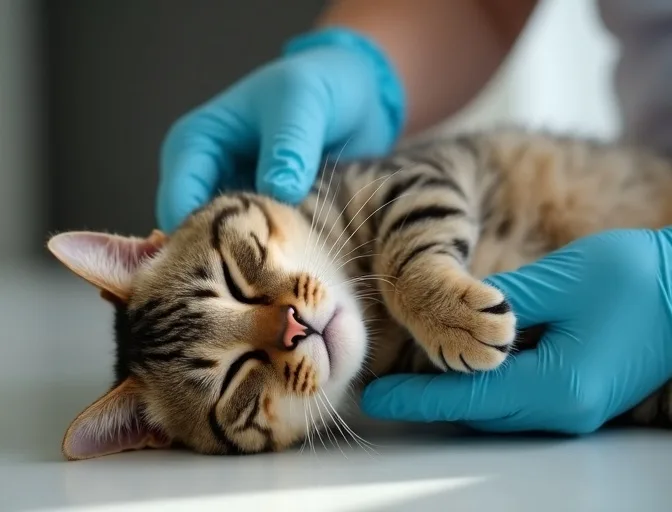 Specialist carefully handling a deceased cat with dignity in Essendon North